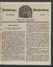 Grünberger Wochenblatt, No. 80. (7. Oktober 1861)
