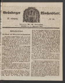 Grünberger Wochenblatt, No. 90. (11. November 1861)