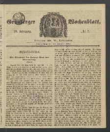 Grünberger Wochenblatt, No. 7. (23. Januar 1862)