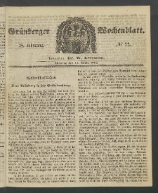 Grünberger Wochenblatt, No. 22. (17. März 1862)
