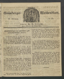 Grünberger Wochenblatt, No. 23. (20. März 1862)