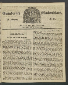 Grünberger Wochenblatt, No. 29. (10. April 1862)