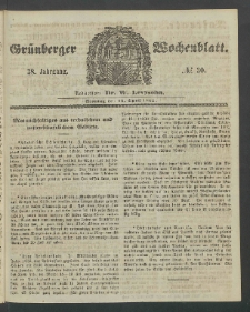 Grünberger Wochenblatt, No. 30. (14. April 1862)