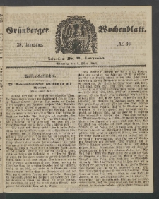 Grünberger Wochenblatt, No. 36. (5. Mai 1862)