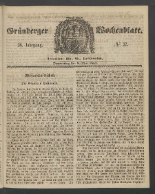 Grünberger Wochenblatt, No. 37. (8. Mai 1862)