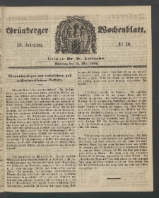 Grünberger Wochenblatt, No. 38. (12. Mai 1862)