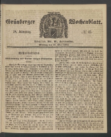 Grünberger Wochenblatt, No. 42. (26. Mai 1862)