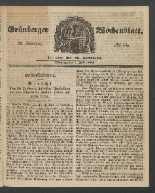 Grünberger Wochenblatt, No. 54. (7. Juli 1862)