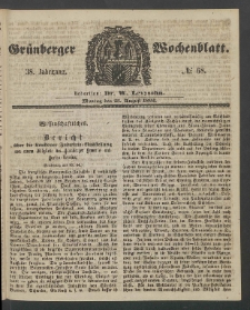 Grünberger Wochenblatt, No. 68. (25. August 1862)