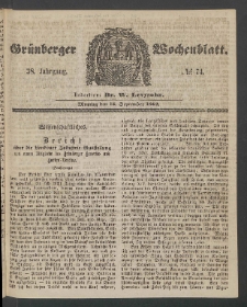 Grünberger Wochenblatt, No. 74. (15. September 1862)