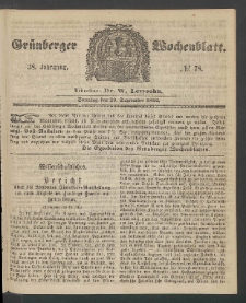 Grünberger Wochenblatt, No. 78. (28. September 1862)