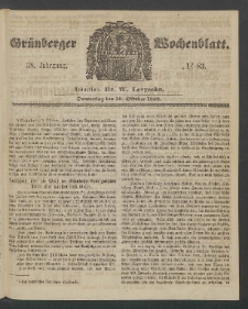 Grünberger Wochenblatt, No. 83. (16. Oktober 1862)