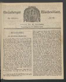 Grünberger Wochenblatt, No. 87. (30. Oktober 1862)