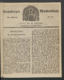 Grünberger Wochenblatt, No. 88. (3. November 1862)