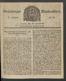 Grünberger Wochenblatt, No. 93. (20. November 1862)