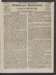 Grünberger Wochenblatt: Zeitung für Stadt und Land, No. 101. (20. December 1863)