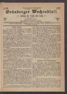 Grünberger Wochenblatt: Zeitung für Stadt und Land, No. 99. (12. Dezember 1867)