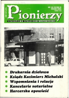 Pionierzy: czasopismo społeczno - historyczne, R. 3, 1998, nr 1 (5)