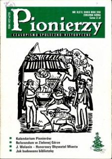 Pionierzy: czasopismo społeczno - historyczne, R. 8, 2003, nr 3 (21)