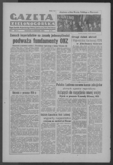 Gazeta Zielonogórska : organ Komitetu Wojewódzkiego Polskiej Zjednoczonej Partii Robotniczej R. I Nr 72 (16 października 1950). - Wyd. ABCD
