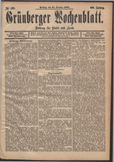 Grünberger Wochenblatt: Zeitung für Stadt und Land, No. 122. (10. October 1890)