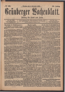 Grünberger Wochenblatt: Zeitung für Stadt und Land, No. 131. (7. November 1893)