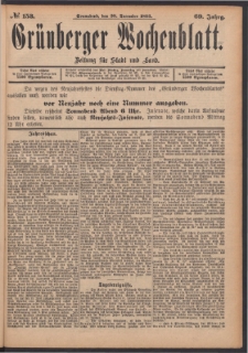Grünberger Wochenblatt: Zeitung für Stadt und Land, No. 153. (30. December 1893)