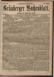 Grünberger Wochenblatt: Zeitung für Stadt und Land, No. 16. (5. Februar 1895)
