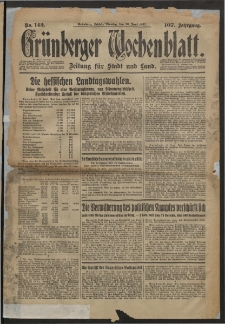 Grünberger Wochenblatt: Zeitung für Stadt und Land, No. 142. (20. Juni 1932)