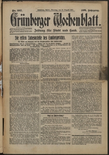 Grünberger Wochenblatt: Zeitung für Stadt und Land, No. 197. (23. August 1932)