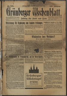 Grünberger Wochenblatt: Zeitung für Stadt und Land, No. 246. (19. Oktober 1932)
