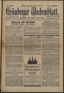 Gr&uuml;nberger Wochenblatt: Zeitung f&uuml;r Stadt und Land, No. 248. (21. Oktober 1932)