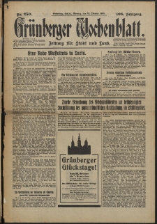 Grünberger Wochenblatt: Zeitung für Stadt und Land, No. 250. (24. Oktober 1932)