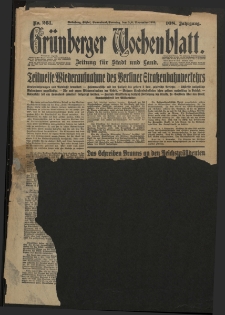 Grünberger Wochenblatt: Zeitung für Stadt und Land, No. 261. (5/6. November 1932)