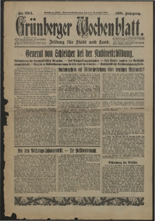 Grünberger Wochenblatt: Zeitung für Stadt und Land, No. 284. (3/4. Dezember 1932)