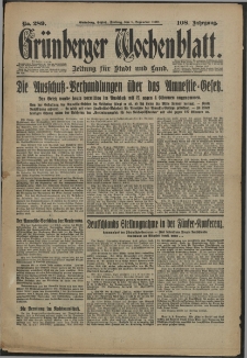 Gr&uuml;nberger Wochenblatt: Zeitung f&uuml;r Stadt und Land, No. 289. (9. Dezember 1932)
