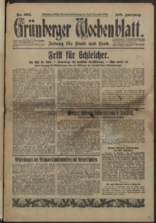 Grünberger Wochenblatt: Zeitung für Stadt und Land, No. 296. (17/16. Dezember 1932)