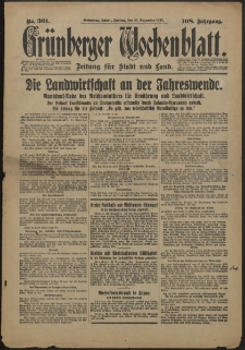 Grünberger Wochenblatt: Zeitung für Stadt und Land, No. 301. (23. Dezember 1932)