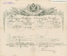Józef Czerniecki - dokument zwolnienia ze służby wojskowej
