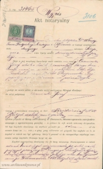 Józef Czerniecki - Akt notaryalny Wypis