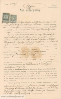 Józef Czerniecki - Akt notaryalny Wypis