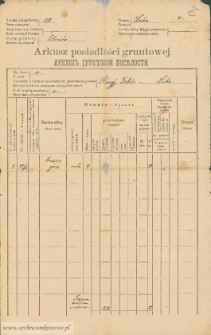 Tekla Hasyj - Arkusz posiadłości gruntowej