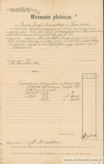 J&oacute;zef Czerniecki - Wezwanie płatnicze