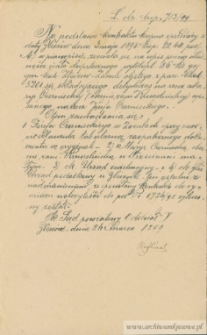 Józef Czerniecki - zezwolenie na wpis do hipoteki