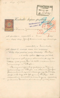 Józef Czerniecki - kontrakt kupna sprzedaży