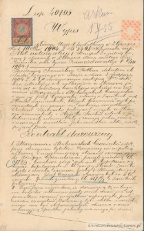 Józef Czerniecki - Wypis