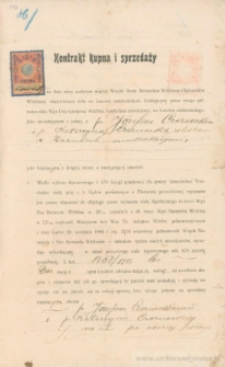 Józef Czerniecki, Katarzyna Czerniecka - Kontrakt kupna i sprzedaży