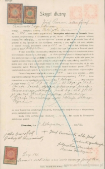 Józef Czerniecki, syn Macieja - Skrypt dłużny