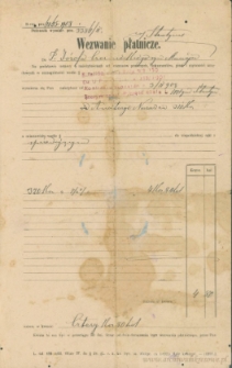 Józef Czerniecki, syn Macieja - Wezwanie płatnicze