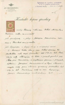 Jędrzej Czerniecki - Kontrakt kupna sprzedaży